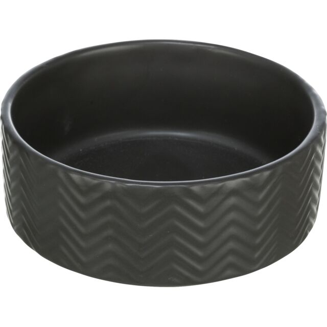 Trixie Napf aus Strukturkeramik - schwarz - 0,4 l/ø 13 cm